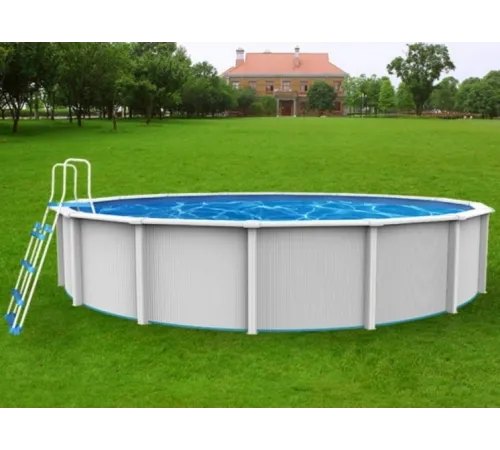 Каркасный бассейн Акватюнинг Премиум д.5,5*1,3 м. (круг) (каркас/пленка/скиммер/форсунка/подстилка/тент/лестница/фильтр)