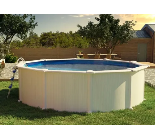 Каркасный бассейн Акватюнинг Премиум д.5,5*1,3 м. (круг) (каркас/пленка/скиммер/форсунка/подстилка/тент/лестница/фильтр)