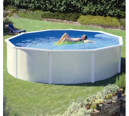 Каркасный бассейн Акватюнинг Премиум д.5,5*1,3 м. (круг) (каркас/пленка/скиммер/форсунка/подстилка/тент/лестница/фильтр)