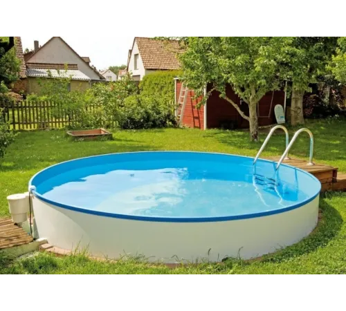 Каркасный бассейн Акватюнинг Стандарт д.3,6*1,2 м. (круг) (каркас/пленка/скиммер/форсунка/тент/лестница/фильтр)
