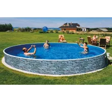 Каркасный бассейн AZURO Stone д. 4,6х1.2 м. (круг), Mountfield (каркас/пленка)