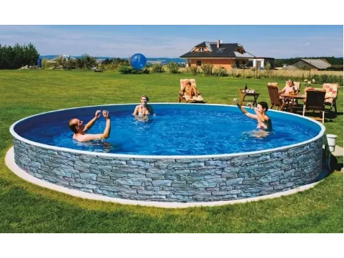 Каркасный бассейн AZURO Stone д. 4,0х1.2 м. (круг), Mountfield (каркас/пленка)