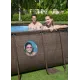 Каркасный бассейн Bestway Ротанг 56946 (488х305х107 см) с песочным фильтром, лестницей и защитным тентом