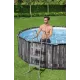 Каркасный бассейн Bestway Wood Style 5614Z (427х107 см) с картриджным фильтром, тентом и лестницей