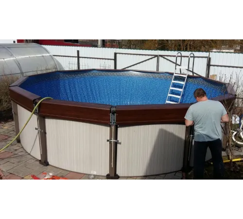 Каркасный бассейн Контемпра д. 4,60 х 1,35 м., Atlantic Pool (каркас/пленка/фильтр с насосом/скиммер/форсунка/лестница/шланги)