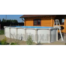 Каркасный бассейн Гибралтар 7,3 х 3,7 х 1,35 м., Atlantic Pool (каркас/пленка/скиммер-пакет/фильтр/лестница)