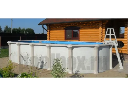 Каркасный бассейн Гибралтар 7,3 х 3,7 х 1,35 м., Atlantic Pool (каркас/пленка/скиммер-пакет/фильтр/лестница)