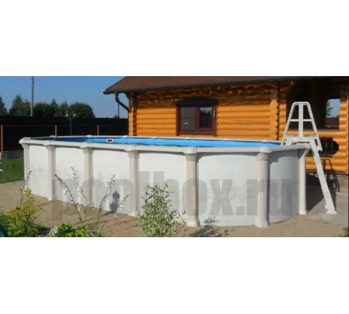 Каркасный бассейн Гибралтар 7,3 х 3,7 х 1,35 м., Atlantic Pool (каркас/пленка/скиммер-пакет/фильтр/лестница)