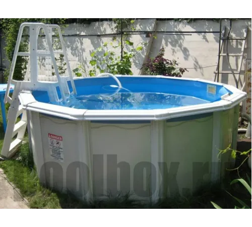 Каркасный бассейн Гибралтар д. 4,60 х 1,35 м., Atlantic Pool (каркас/пленка/скиммер-пакет/фильтр/лестница)