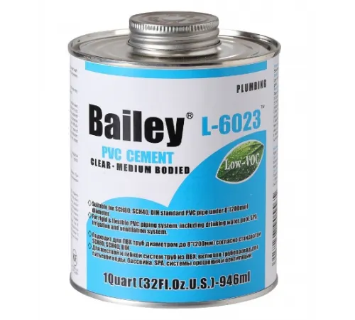 Клей для труб ПВХ Bailey L-6023 473 мл.