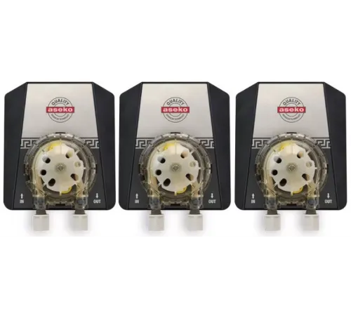 Комплект из 3-х перистальтических насосов PP 60 (12-24V) для станции Asin Aqua PROFI 