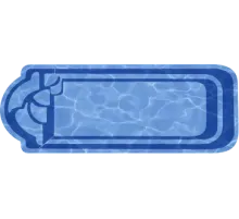 Композитный бассейн Кассандра 10,5*3,44*1,53 м., Голубая Лагуна