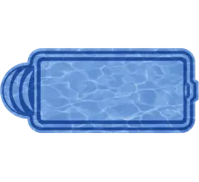 Композитный бассейн Марокко 8,00*3,18*1,48 м., Голубая Лагуна