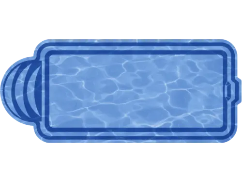 Композитный бассейн Марокко 8,00*3,18*1,48 м., Голубая Лагуна