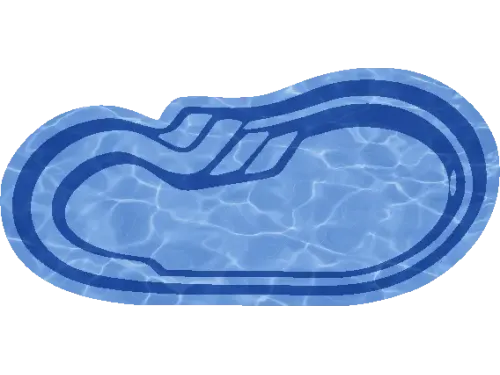 Композитный бассейн Марсель 8,00*3,50*1,00-1,65 м., Голубая Лагуна