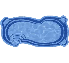 Композитный бассейн Севилья 6,20*3,35*1,20-1,60 м., Голубая Лагуна