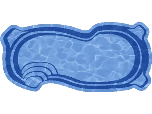 Композитный бассейн Севилья 6,20*3,35*1,20-1,60 м., Голубая Лагуна