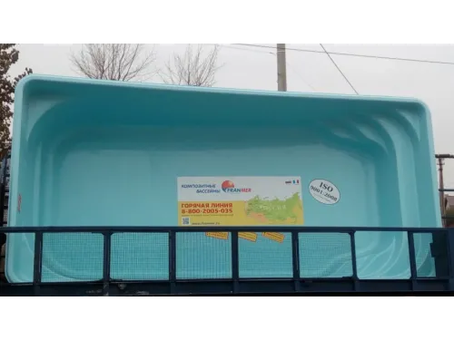 Композитный бассейн Бордо 6,50*3,67*1,4-1,65 м., Франмер