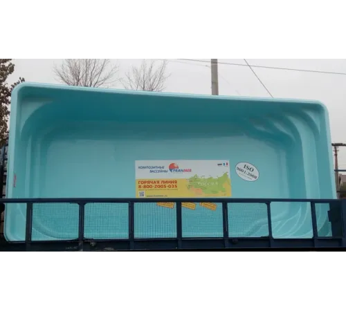 Композитный бассейн Бордо 6,50*3,67*1,4-1,65 м., Франмер