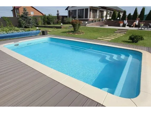 Композитный бассейн Драммен  7,5*3,5*1,32-1,85 м., Франмер