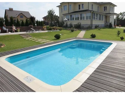 Композитный бассейн Драммен  7,5*3,5*1,32-1,85 м., Франмер