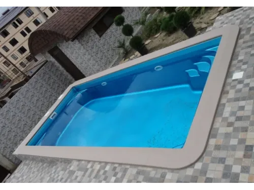 Композитный бассейн Драммен  7,5*3,5*1,32-1,85 м., Франмер