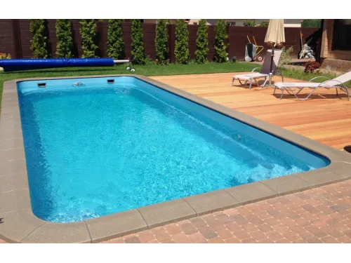 Композитный бассейн Драммен  7,5*3,5*1,32-1,85 м., Франмер