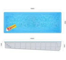 Композитный бассейн Ксабия 10,82*4,08*1,3-1,84 м. Франмер