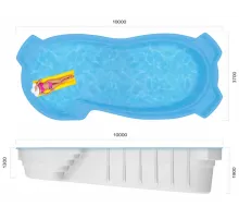 Композитный бассейн Мальта 10,0*3,7*1,3-1,9 м. Франмер