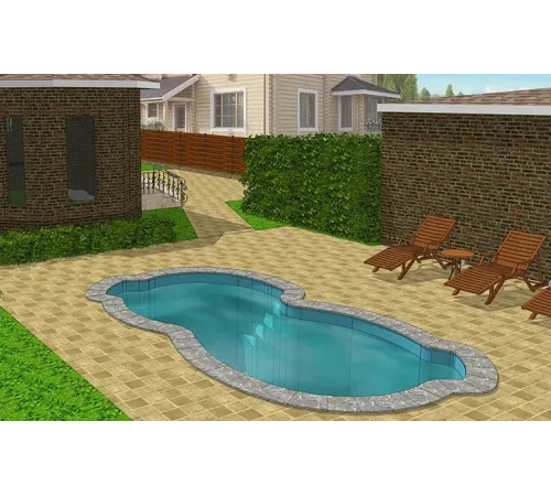 Композитный бассейн Мартиника 5,66*2,76*1,62 м., Франмер