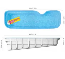 Композитный бассейн Нарбонн 9,0*3,0*1,2*2,0 м. Франмер