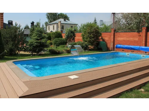 Композитный бассейн Орлеан 9,0*3,7*1,3-1,9 м., Франмер
