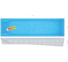 Композитный бассейн Порто 14,1*4,04*1,4-1,85 м. Франмер