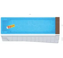 Композитный бассейн Порто Pool Cover14,1*4,04*1,4-1,85 м. Франмер