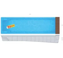 Композитный бассейн Порто Pool Cover14,1*4,04*1,4-1,85 м. Франмер