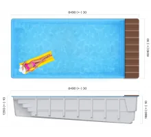 Композитный бассейн Савой Pool Cover 8,49*4,04*1,35-1,86 м. Франмер
