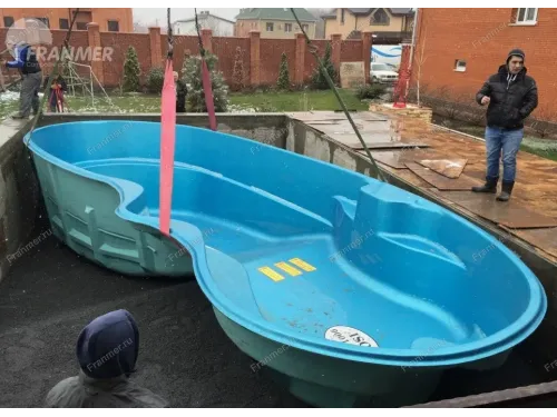 Композитный бассейн Валорис 10,00*3,73*1,1-2,0 м., Франмер