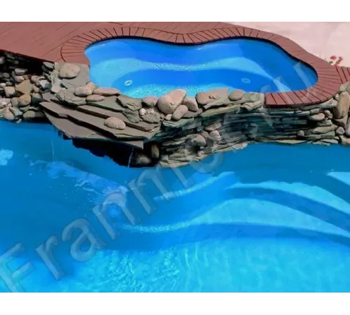 Композитный бассейн Воклюз с водопадом 3,33*2,40*0,90 м., Франмер