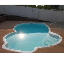 Композитный бассейн Балатон 7,6*3,7*1,1-1,6 м. FIBERPOOLS