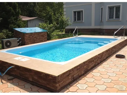 Композитный бассейн Юта 6,0*3,2*1,25-1,6 м. FIBERPOOLS
