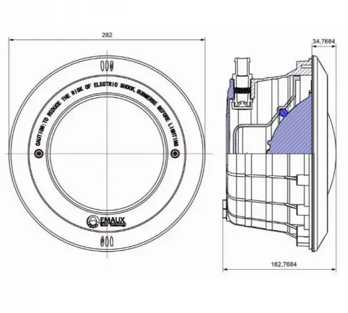 Корпус прожектора (без лампы) Aquaviva PAR56 NP300-P (пластик)
