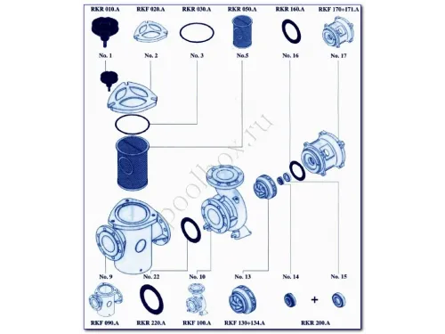 Насос (141 м3/ч, 8.7 кВт/ч, 380В) Kripsol Kriptоn KRF-1010В