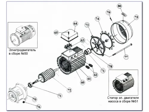 Насос (178 м3/ч, 13.3 кВт/ч, 380В) Kripsol Kriptоn KRB-1500В