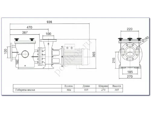 Насос (111 м3/ч, 4.9 кВт/ч, 380В) Kripsol Kriptоn KRF-560В