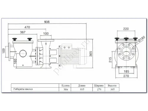 Насос (123 м3/ч, 7 кВт/ч, 380В) Kripsol Kriptоn KRF-760В