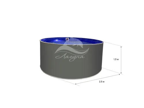 Круглый бассейн вкапываемый Гигабасс 5 х 1,5 м