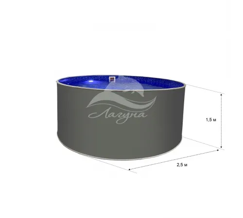 Круглый бассейн вкапываемый Гигабасс 5,5 х 1,5 м
