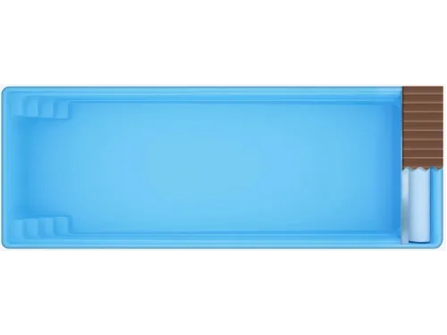 Композитный бассейн Ксабия Pool Cover 10,82*4,08*1,3-1,84 м. Франмер