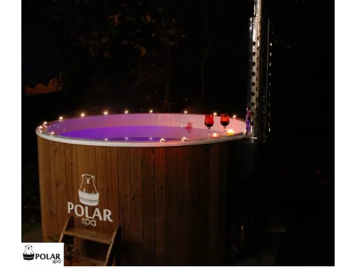 Купель композитная Polar Spa Стандарт 68 с отделкой из дерева, 130*68*110 см.