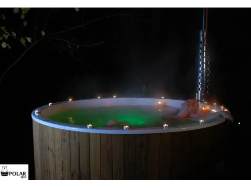 Купель композитная Polar Spa Стандарт 68 с отделкой из дерева, 130*68*110 см.